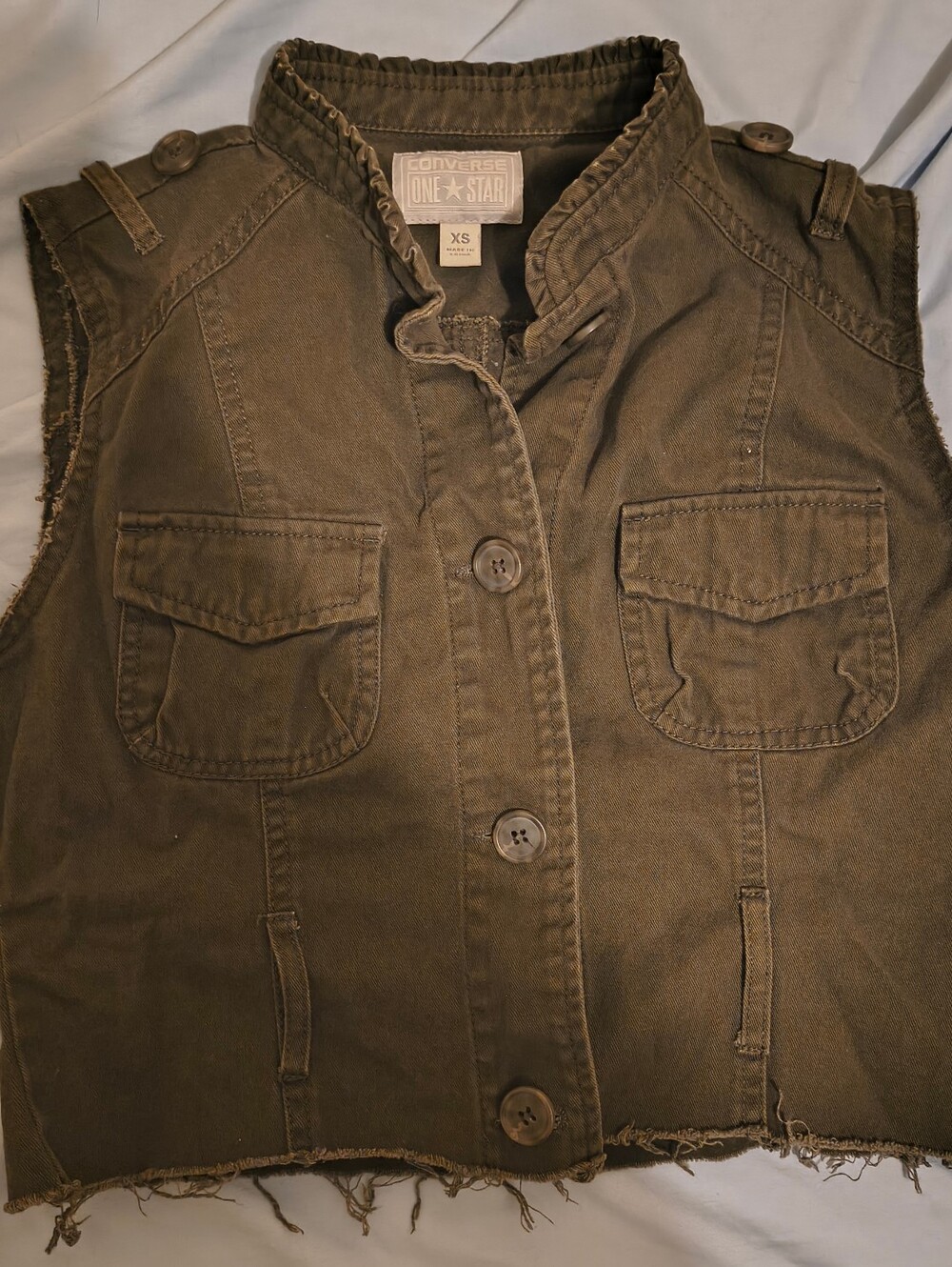 Vtg Converse One Star Cropped Vest